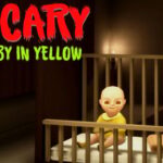 Bebeluș înfricoșător în galben