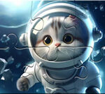 Jigsaw Puzzle: Astronaut-pisica